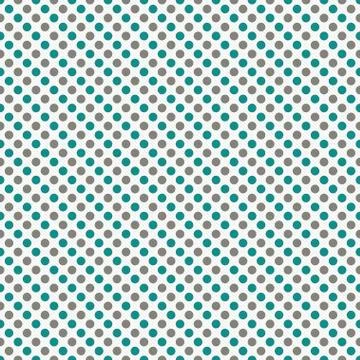 Gray and teal small polka dot pattern repeat background Illustrazione stock