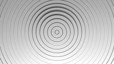 Gray and white concentric circles texture 3d abstract background image Stock Illustration