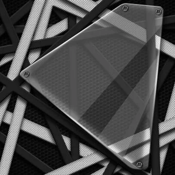 Gray and white frame with glass. Stock Illustration