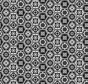 Gray and white hexagons pattern Stock Illustration