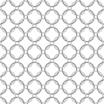 Gray and white interlaced circles textured fabric background Stock Illustration