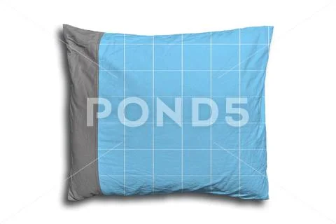 Gray and white pillow of an bed isolated Plantilla PSD