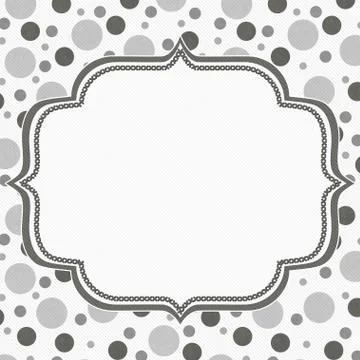 Gray and White Polka Dot Frame Background Stock Illustration
