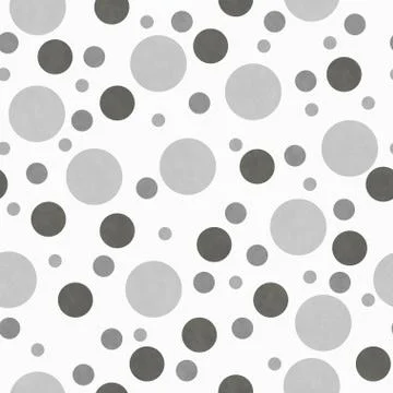 Gray and White Polka Dot Tile Pattern Repeat Background Stock Illustration