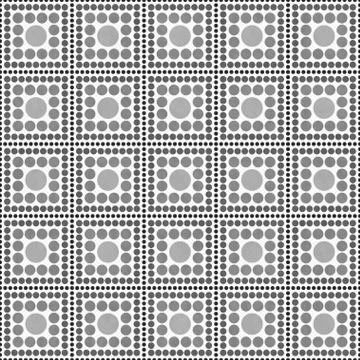 Gray and White Polka Dot Square Abstract Design Tile Pattern Repeat Backgroun Stock Illustration