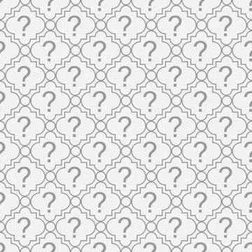 Gray and white question mark symbol pattern repeat background Stock Illustration