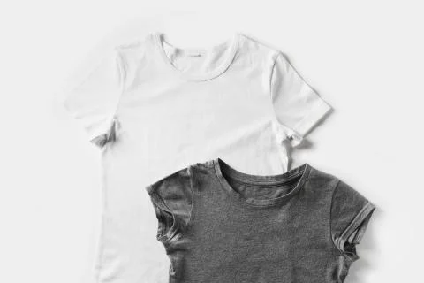 Gray and white t-shirts Stock Photos