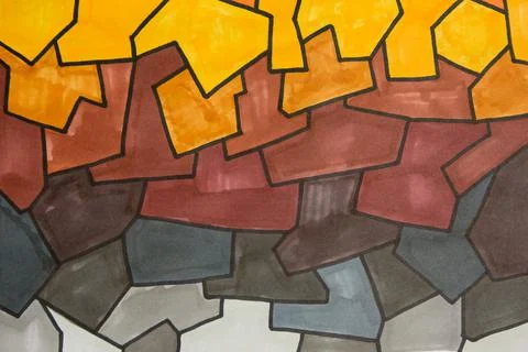 Gray and yellow marker artwork texture. Abstract background. Stock Illustration