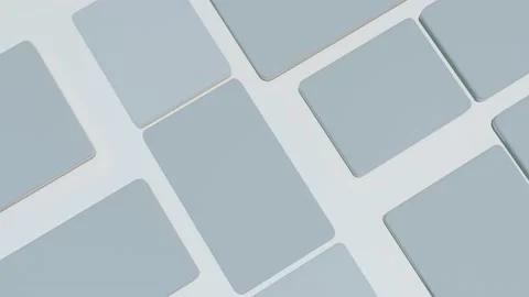 Gray animated background. the gray-blue tiles increase and decrease. 3d render 库存影片 166145143