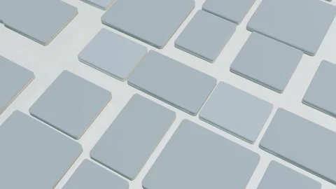Gray animated background. the gray-blue tiles increase and decrease. 3d render 库存影片 166145151