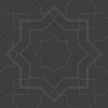 Gray arabesque seamless pattern Stock Illustration