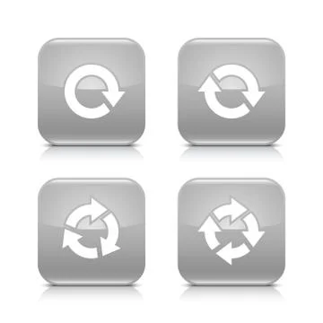 Gray arrow refresh, reload, rotation, repeat icon Stock Illustration