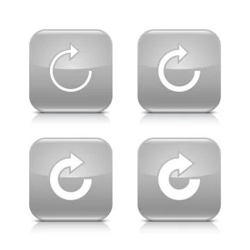 Gray arrow refresh, reload, rotation, repeat icon 스톡 일러스트