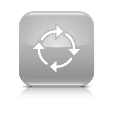 Gray arrow repeat, reload, refresh, rotation icon Stock Illustration