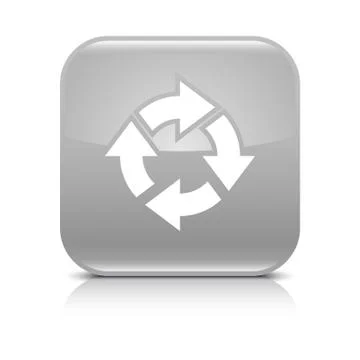 Gray arrow repeat, reload, refresh, rotation icon Stock Illustration