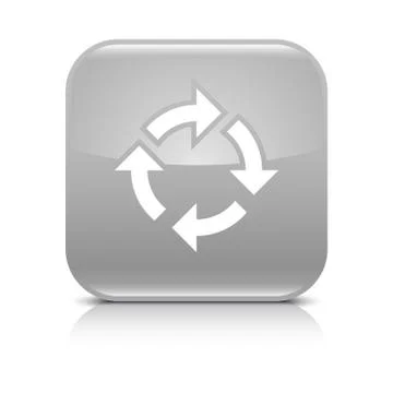 Gray arrow repeat, reload, refresh, rotation icon 스톡 일러스트