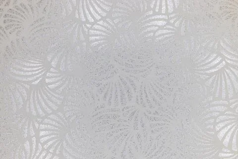 Gray art deco wallpaper texture with repeating fan pattern Stock Photos