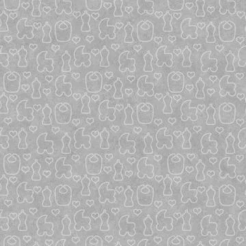 Gray Baby Tile Pattern Repeat Background 스톡 일러스트