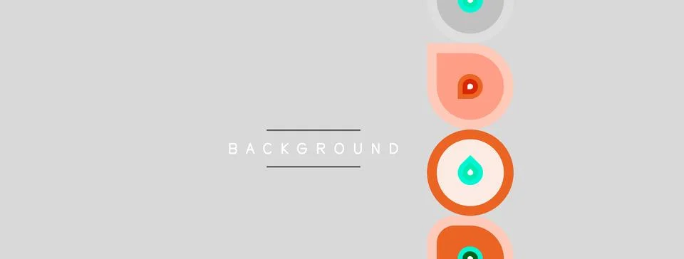 Gray backdrop features colorful circles, stacked vertically. Text reads Stockillustratie