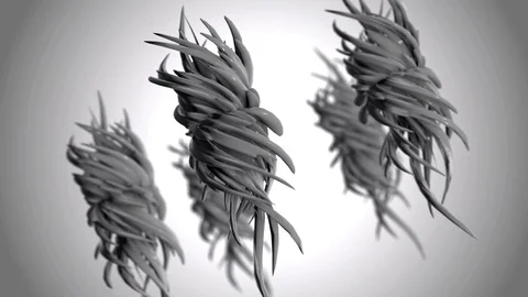 Gray background abstract element animation 3D graphic rendering. Stock Footage 95428598