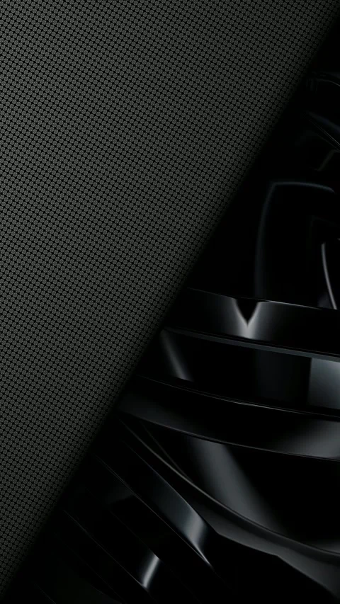 Gray Background with Black Sphere, Figures, Unique Design, Reflection, Exclusive Stock Footage 270300202