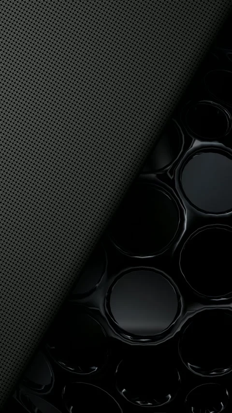 Gray Background with Black Sphere, Unique Design, Figures, Reflection, Exclusive Stock Footage 270300282