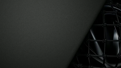 Gray Background with Black Sphere, Unique Design, Figures, Exclusive, Reflection Stock Footage 270300334