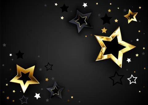 Gray background with black stars Stock Illustration