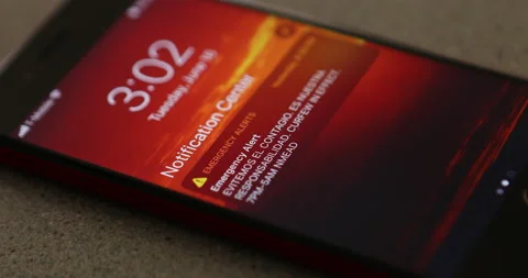 Gray background cell phone message emergency alert by the government. Stock Footage 136711659