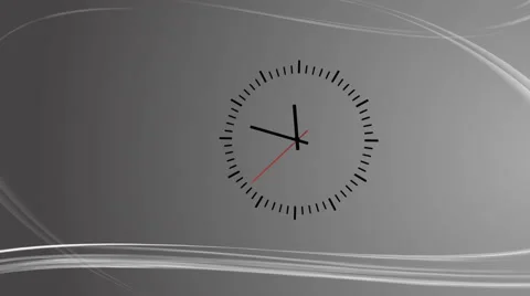 Gray background with clock animation Stockbeeldmateriaal 59093010