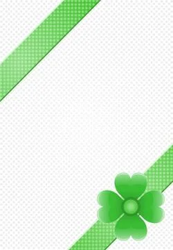 Gray background with green stripes and a flower Illustrazione stock