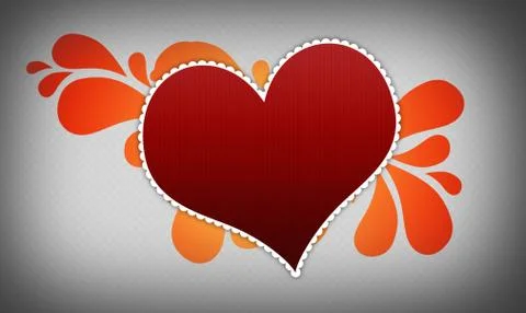 Gray background with heart Stock Photos