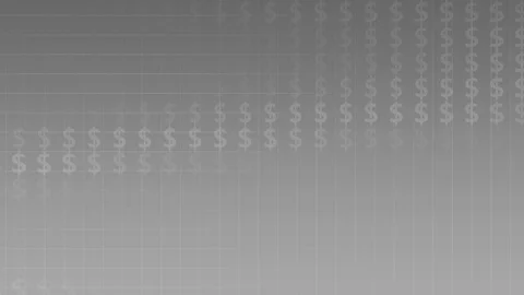 Gray Background with moving Dollar-Symbols, loop-able Stock Footage 77326545