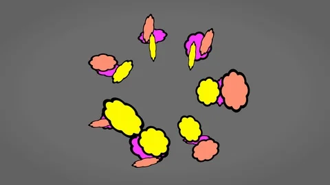 Gray background with moving flower shapes Stock Footage 103410033