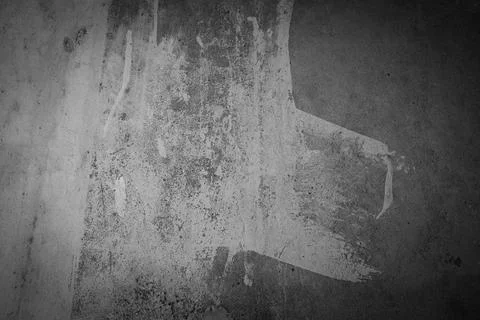Gray background or texture of cement wall with white paint elements. Stock Photos