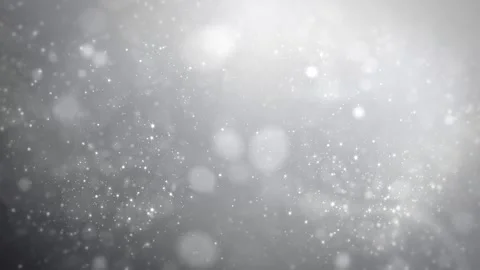 Gray background with particles, snowflakes, snowflakes and particles are fly Stock Footage 231408937