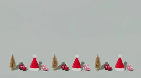 Gray background pattern, Christmas or New Year symbol attribute objects, item Foto stock