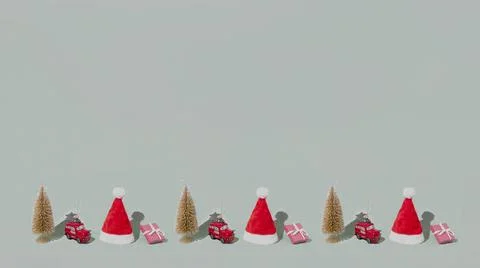  Gray background pattern, Christmas or New Year symbol attribute objects, ... Foto stock