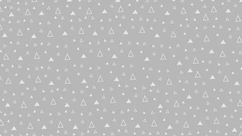 Gray Background with Scattered White Triangles Pattern Stock Illustration