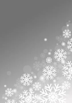 Gray background with snowflakes Stock Illustration