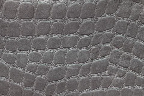 Gray background from soft upholstery textile material, closeup. Fabric with p Stock Photos