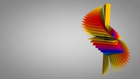 Gray background for text with beautiful rectangular 3D animation on the right Stock Footage 115071081