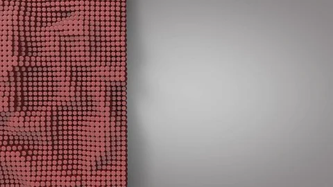 Gray background for text. Left oscillating 3D dark-red cylinders. Stock Footage 114660395