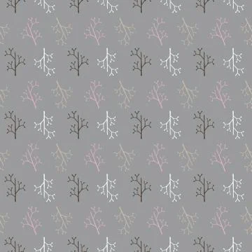 Gray background with umbrella inflorescences Stock Illustration