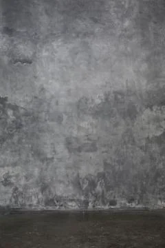 Gray background wall made on real plaster Stock Photos