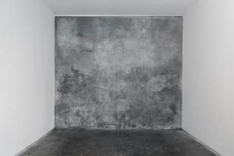 Gray background wall made on real plaster Stock Photos