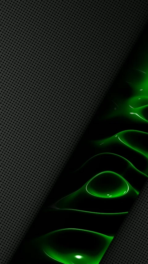 Gray Background with Waves of Green Paint, Exclusive, 3D Render, Reflection Stock Footage 270162302
