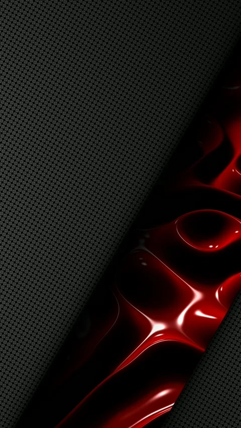 Gray Background with Waves of Red Paint, Exclusive, 3D Render, Reflection Stock Footage 270162301