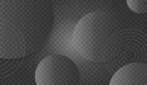 Gray background with white concentric circles and spheres  abstract geometr.. Stock Illustration