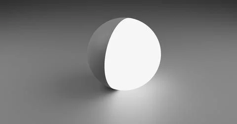 Gray background With white light  Emission Sphere Stock Illustration